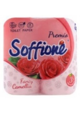 Туалетная бумага Soffione Premio камелия 3 слоя, 4 рулона